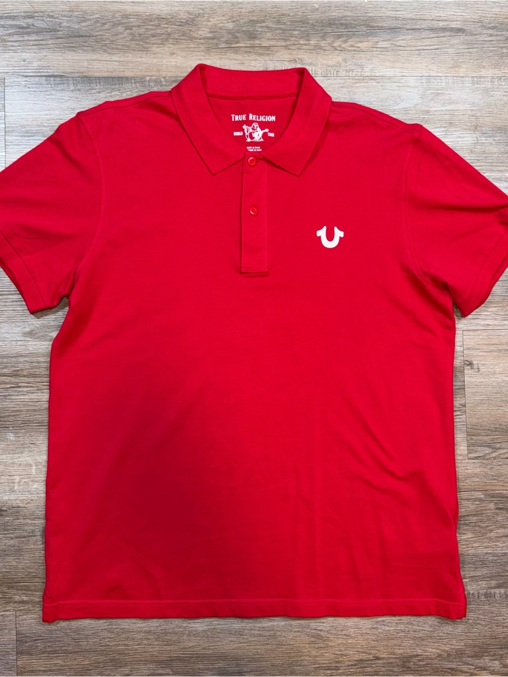 True Religion Shirt Mens Large Short Sleeve Polo Button Up Y2K